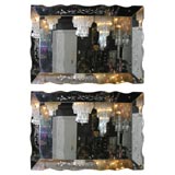 Pair of 1940's American Etched Mirrors