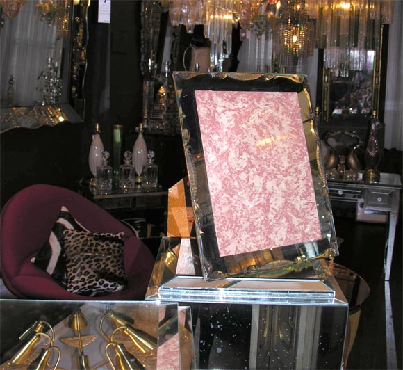 1940's French Mirrored Picture Frame