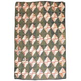 Rare Miniature Pieced Log Cabin Youth Quilt