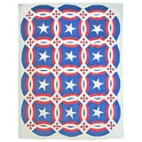 Antique Patriotic Red & White and Blue Traputto Star Quilt