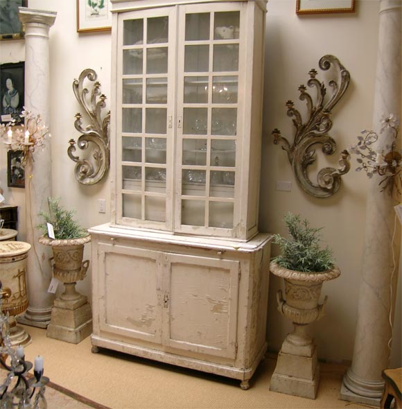 Carved wood sconces