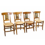 set of 8   fruitwood chairs