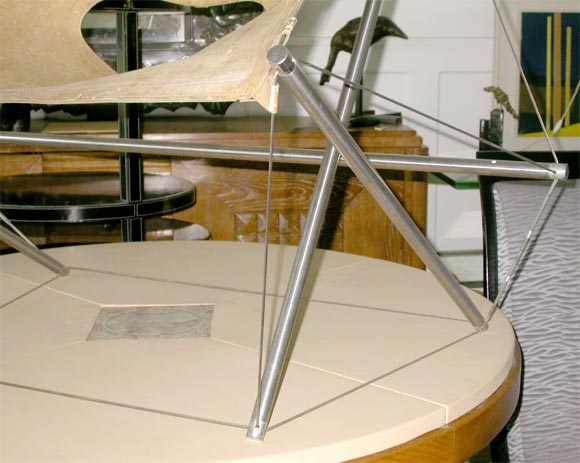 JH Varichon Fench 60's leather metal chair