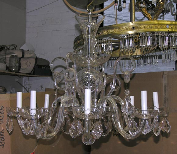 all glass French chandelier, wired