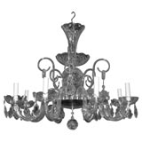 all glass French chandelier, wired