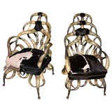 Pair of 19th century horn chair