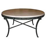 Beautiful  roman cast bronze base with stone top coffee table