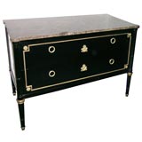 Fine Black Lacquer Chest of drawers by Jansen