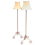 Pair of Wrought Iron Floor Lamps