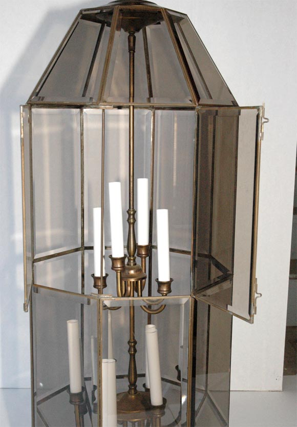 Monumental Hollywood Regency Hanging Lantern