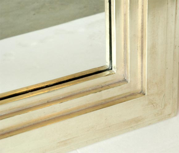 Contemporary Art Deco Style Giltwood Mirror For Sale