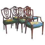 Retro Set of Five Dining Chairs