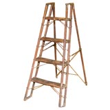 wood and iron folding ladder