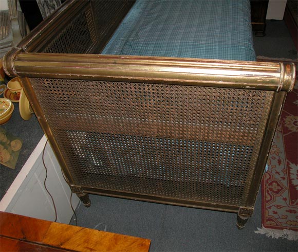 Louis XVI  style 19th century gilt and cane daybed 2