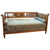 Antique Louis XVI  style 19th century gilt and cane daybed