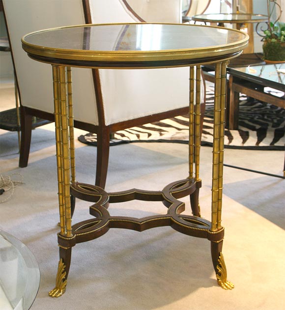 Pair Large Gueridons in gilt Bronze