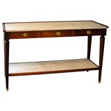 #3228 Mahogany Console Table with Marble Top