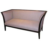 Elegant French Empire Settee of Mahogany Frame.