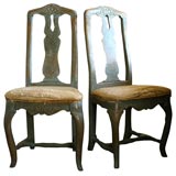 Set of Four Painted Swedish Side Chairs