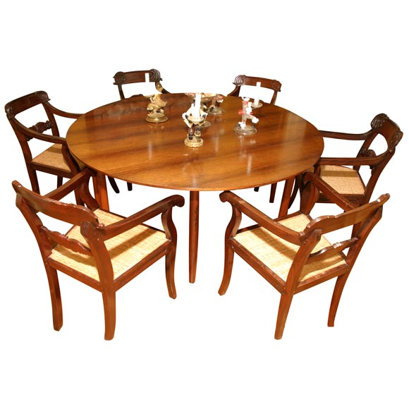 Set of 8 Anglo Indian Dining Chairs