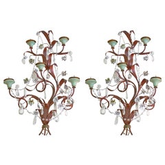 Pair French Tole Sconces