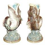 Pair of Palissy Vases