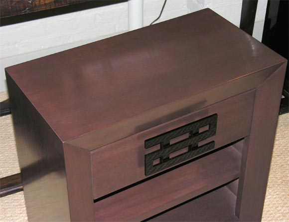 American Pair of mahogany nightstands