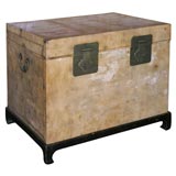 Vintage Large lacquerd leather chest