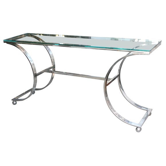 Stainless Steel Console Table At 1stdibs