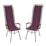Vintage Pair of High-Back Sling Chairs