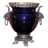 A 19th Century Cobalt Blue Jardiniere Attributed to Minton