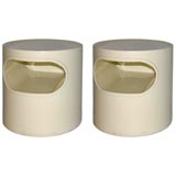Pair of molded plastic side tables , Emma Gismondi /Artemide1961