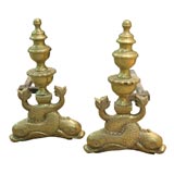 Pair of Fish Andirons