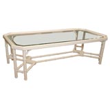 Hollywood Regency Faux Bamboo Coffee Table