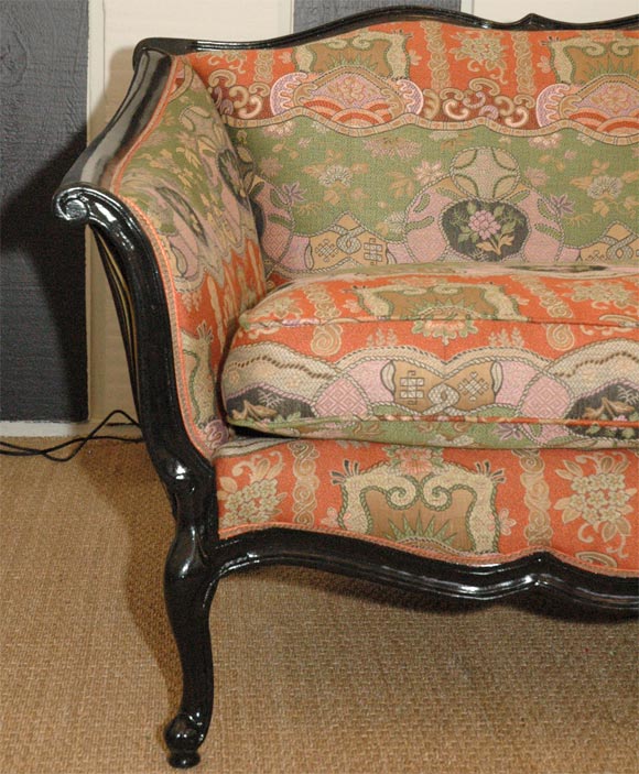 French Settee Recovered in Clarence House Dragon Empress 1