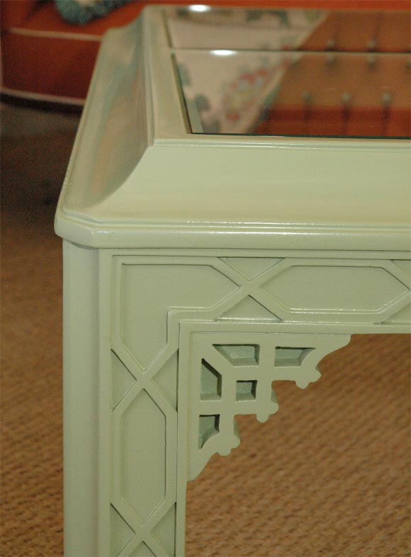 Chinese Chippendale Carved Coffee Table For Sale 1