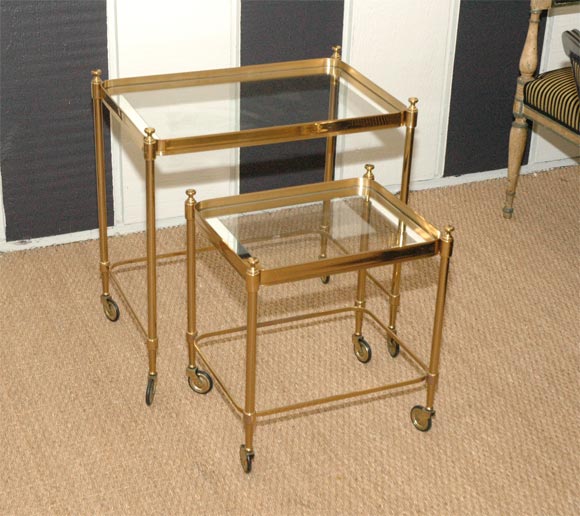 Antique Brass Nesting Tables