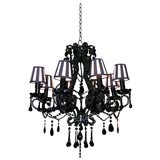 Black Crystal 8-Lite Chandelier