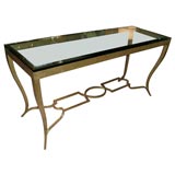 Beautiful 1940's Style Console with Broken Gold Leaf Finish