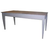 19th Century Painted Swedish Console with White Marble Top 19th Century Painted Swedish Console with White Marble Top