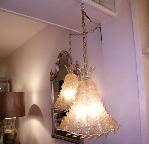 SPECTACULAR PAIR OF BAROVIER ORGANIC FORM BELL LIGHTS