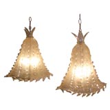 SPECTACULAR PAIR OF BAROVIER ORGANIC FORM BELL LIGHTS