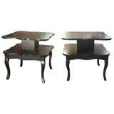 Pair Dorothy Draper Style Two Tier End Tables