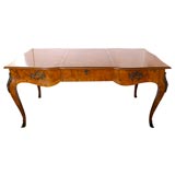 Louis XV Style Writing Table, Italian in Burl Walnut Louis XV Style Writing Table, Italian in Burl Walnut