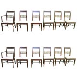 set of thirteen hepplewhite dining chairs