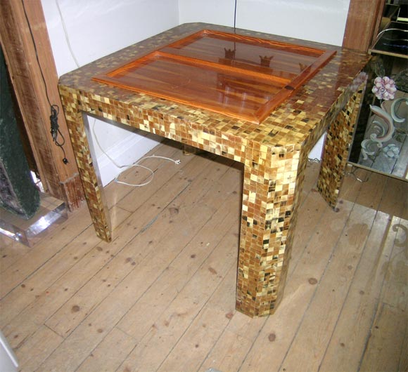 Bone and Wood Backgammon Table