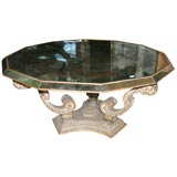 Vintage Reverse Painted Mirror Coffee Table