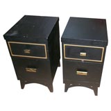 Retro Pair of Wood Painted Chests