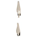Pair Murano Feather Sconces