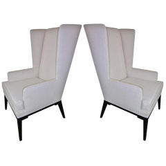 Pair of Wing Back Chairs by Tommi Parzinger